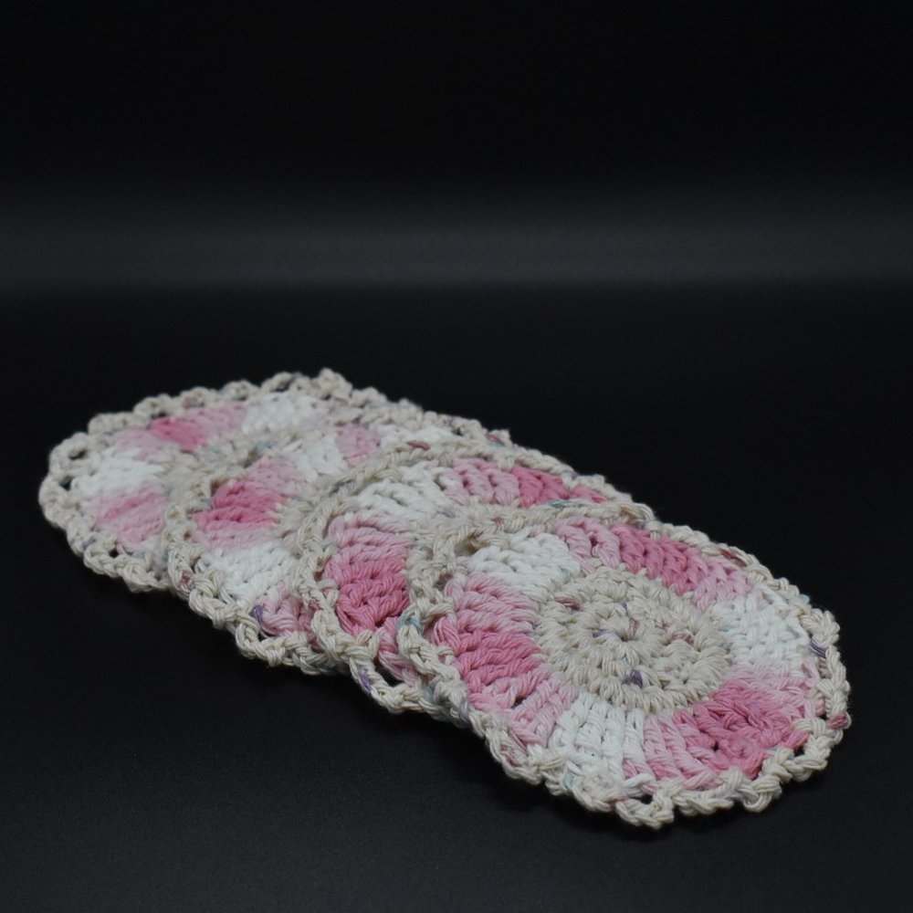 Hand Crafted Crochet coasters set of four